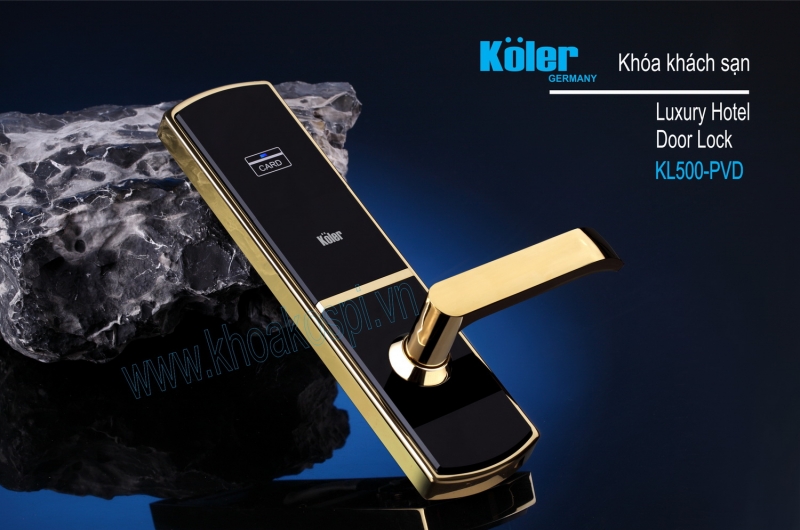 KHÓA KHÁCH SẠN KOLER-GERMANY KL500-PVD KHÓA KHÁCH SẠN KOLER-GERMANY KL500-PVD