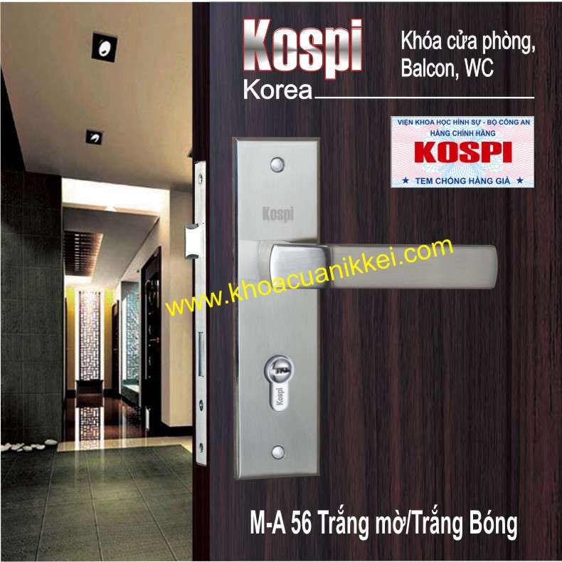 KHÓA HÀN QUỐC KOSPI DÙNG CHO CỬA PHÒNG, BAN CÔNG,WC MA56 KHÓA HÀN QUỐC KOSPI DÙNG CHO CỬA PHÒNG, BAN CÔNG,WC MA56
