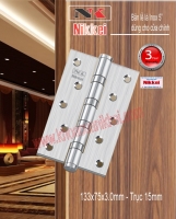 Bản lề lá Inox 304 nikkei tốt nhất dùng cho cửa gỗ đại sảnh cửa chính lớn dày 3.0mm hiệu Nikkei