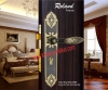 sản phẩm Khóa tay gạt Roland (Đồng đúc nguyên chất) dùng cho cửa chính 8539-239 Vàng khói Rêu sang trọng và cổ điển - anh 1